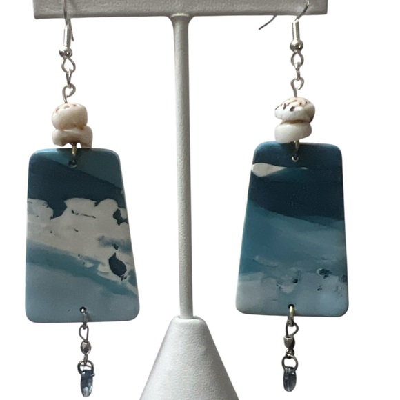 Handmade poly clay earrings - Picture 1 of 2